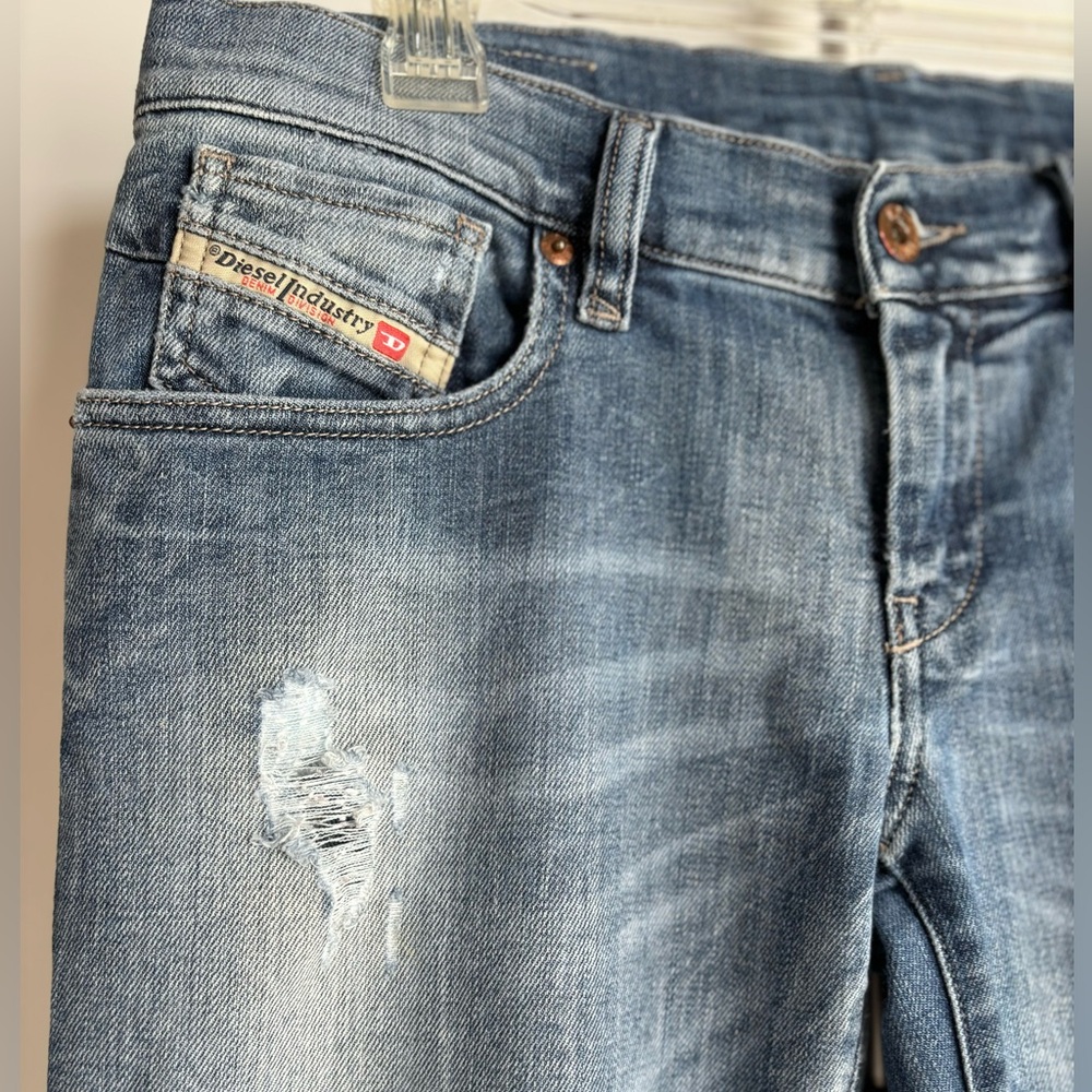 DIESEL Vintage Y2K Getlegg 8880J Wash Distressed Stretch Slim Skinny Jeans Sz 27 - Picture 6 of 14